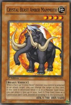 Crystal Beast Amber Mammoth Yu Gi Oh Wiki Neoseeker