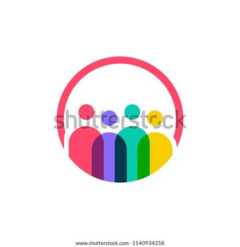 Four People Logo Vector Icon Illustration Stock Vector (Royalty Free ...