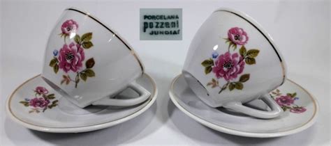 Pozzani Jundia Par De X Caras De Ch Em Porcelana Br