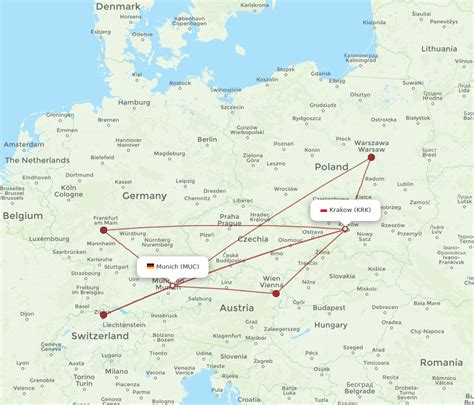 Flights From Krakow To Munich KRK To MUC Flight Routes