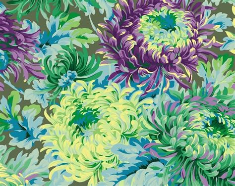 Kaffe Shaggy Aqua Pwpj Kaffe Fassett Fabric Philip Jacobs Quilt