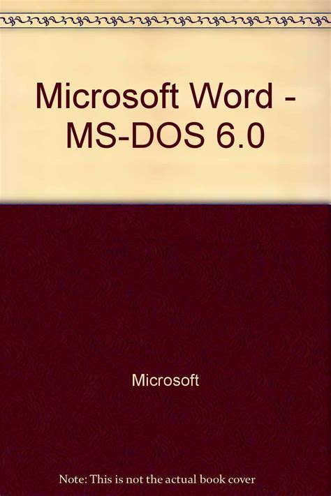 Microsoft Word Ms Dos 60 Uk 9788448119041 Books