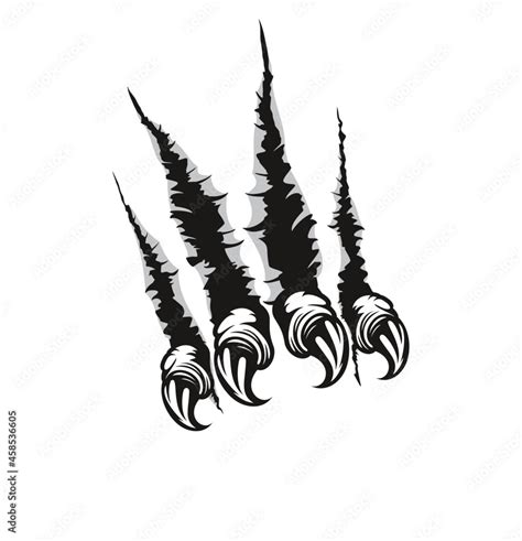 Vetor Do Stock Monster Claw Marks And Scratches Vector Animal Paw Of