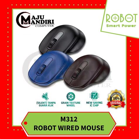 Jual Mouse Wireless Robot M312 2 4GHz Silent Optical 1600DPI USB