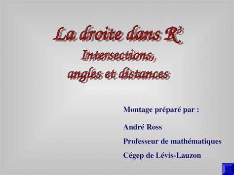 Ppt Montage Préparé Par André Ross Professeur De Mathématiques