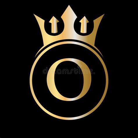 Luxury Letter O Crown Logo Crown Logo On Letter O Vector Template For