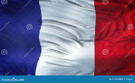 FRANCE Realistic Waving Flag Background Stock Illustration