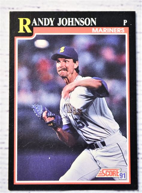 Randy Johnson Score Trading Card Mariners Baseball Card Etsy Canada