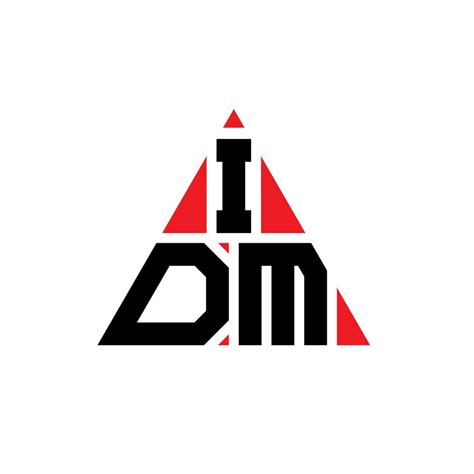 Idm Triangle Letter Logo Design With Triangle Shape Idm Triangle Logo