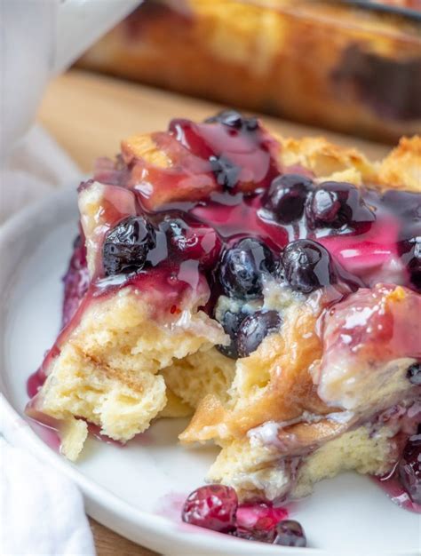 Overnight Blueberry French Toast Casserole Wishes And Dishes