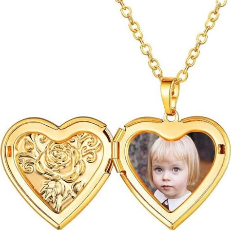 Collier Photo Grav Pendentif Coeur Porte Photo Personnalisable