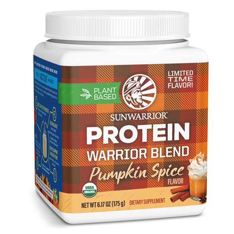 Sunwarrior Pumpkin Spice Vegan Protein Powder With Bcaa Raw Keto