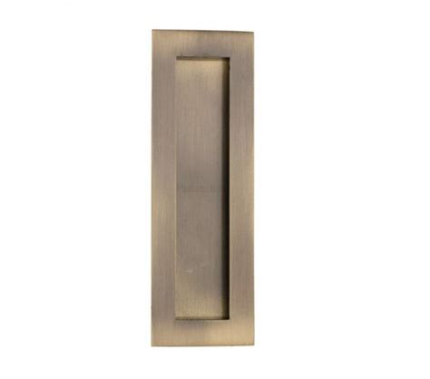 Heritage Brass C1855 Plain Rectangular Flush Pull 175x58mm Antique Brass