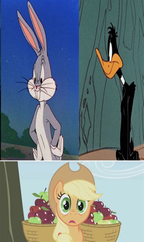 Bugs And Daffy Angry At Applejack By Gatofh On Deviantart
