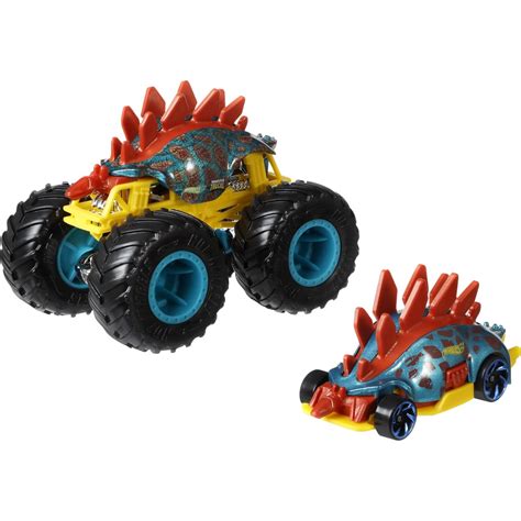 Mattel Hot Wheels Όχημα Monster Trucks Με Αυτοκινητάκι Motosaurus GRH81