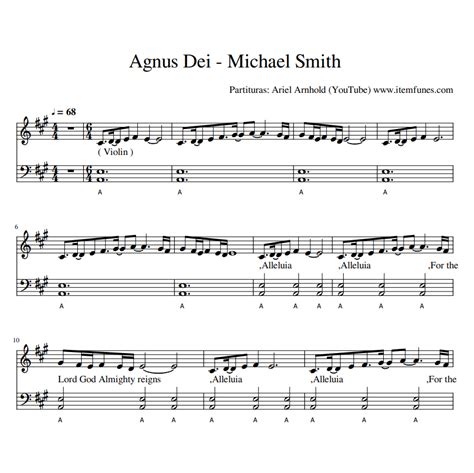 Agnus Dei Aleluya Michael Smith Sheet Music Notas Chords Lyrics