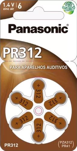 60 Pilhas Auditivas Zinc air Pr312h 10 Cartelas Frete grátis