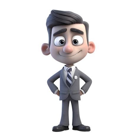 Premium AI Image | 3D illustration of a cartoon character with a ...