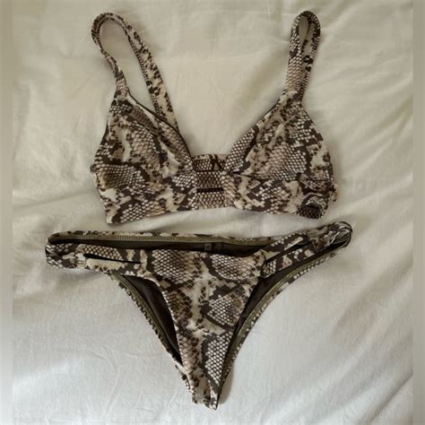 Swim Vitamin A Snake Skin Bikini Set Poshmark