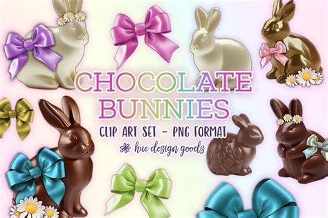 Chocolate Easter Bunny Clipart Images Graphic By Huedesigngoods