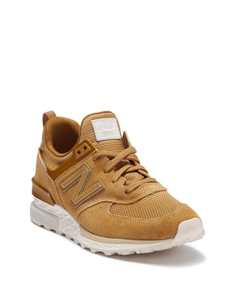 New Balance 574 Sport Suede Sneaker In Brown For Men Lyst