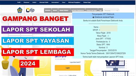 Cara Mudah Lapor SPT Tahunan Untuk Badan Sekolah Yayasan Dan