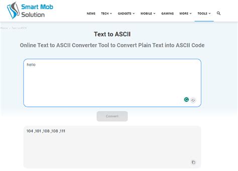 Convert Text Into Ascii Code Pitchwall