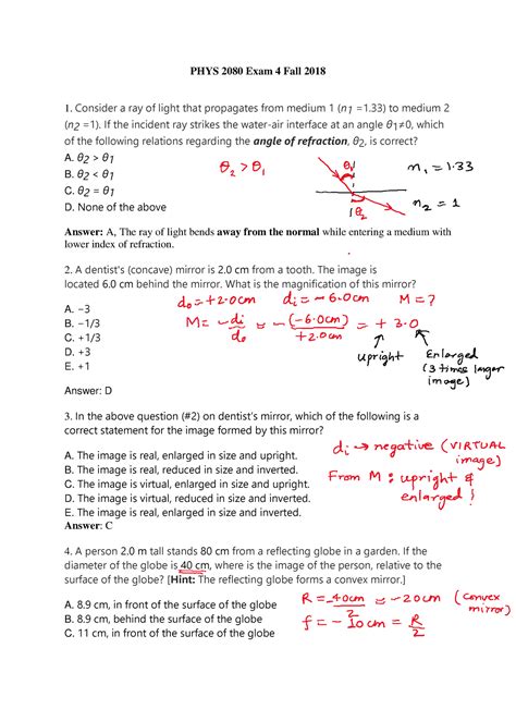 Phys Exam Fall Solutions Phys Exam Fall