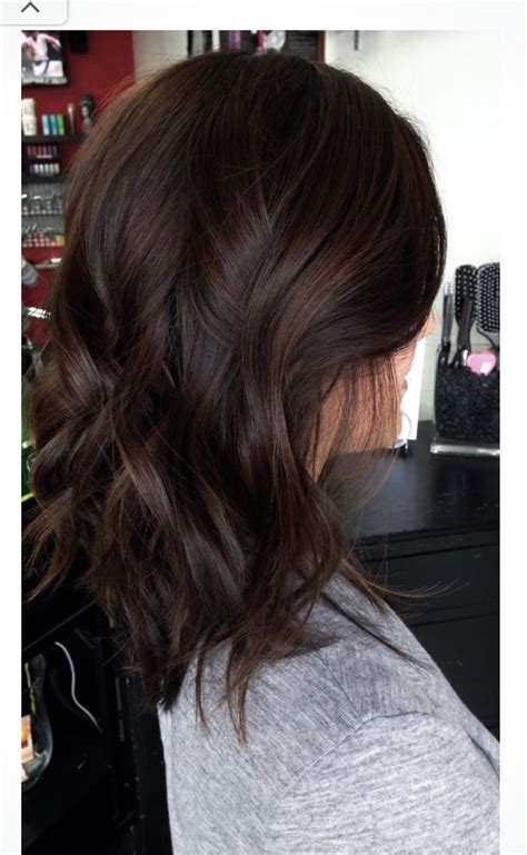 Pin By Megan Jones On HAIR Deep Brown Hair Brown Shoulder Length