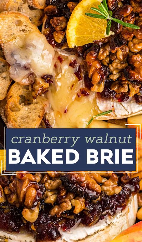 Cranberry Walnut Baked Brie The Chunky Chef