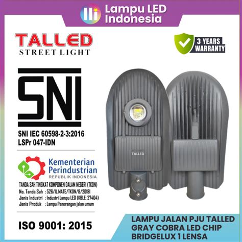 Jual LAMPU JALAN PJU TALLED GRAY COBRA LED CHIP BRIDGELUX 1 LENSA