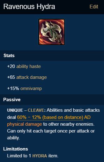 Fixing remarkable bug of Ravenous Hydra in patch 10.24 - Not A Gamer