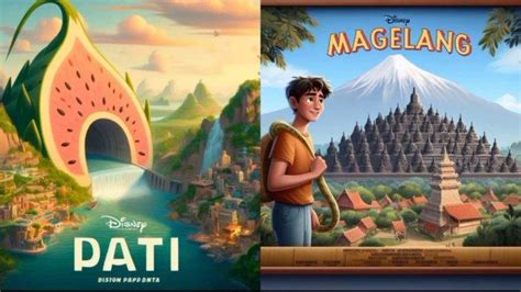 Viral Poster Ala Disney Pixar Tema Wisata Jawa Tengah Begini Cara Gampang Membuatnya Halaman