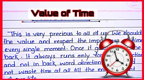 Value Of Time Essay In English Essay On Value Of Time Paragraph Essay On Value Time In