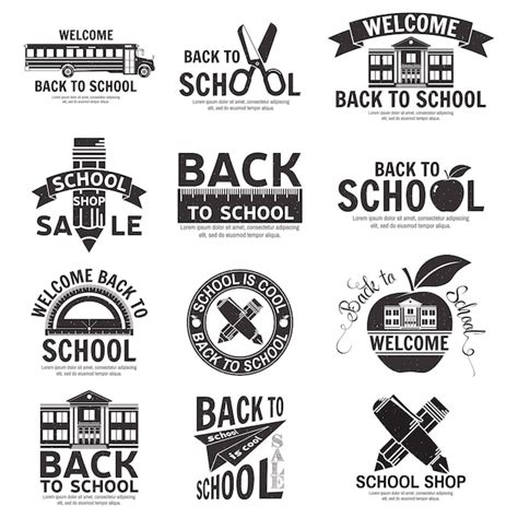 Premium Vector Set Of Retro School Vintage Badges And Labels