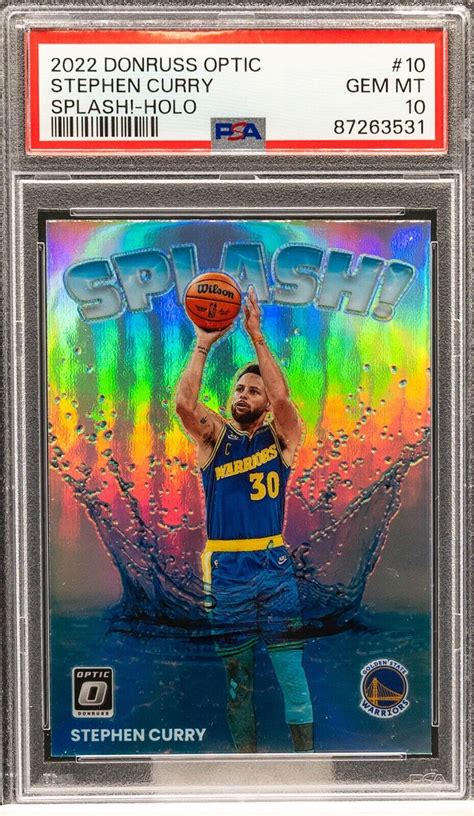 Stephen Curry 2022 Optic 10 Splash Holo Price Guide Sports Card