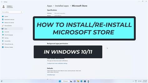 How To Install Re Install Microsoft Store In Windows 10 11 2023 YouTube