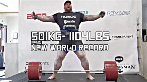 Hafthor Bjornsson Pulls 501kg Breaks Deadlift World Record Youtube