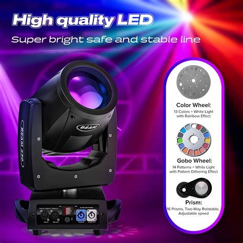 W R Moving Head Beam Sharpy Light Prism Gobo Strobe Dmx Ch