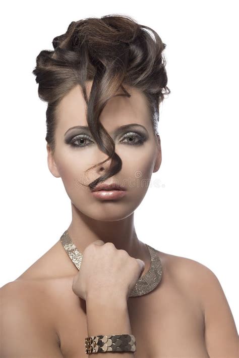 Brunette Girl Tied By Rope Stock Photo Image Of Background