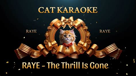 RAYE The Thrill Is Gone Karaoke Playback YouTube