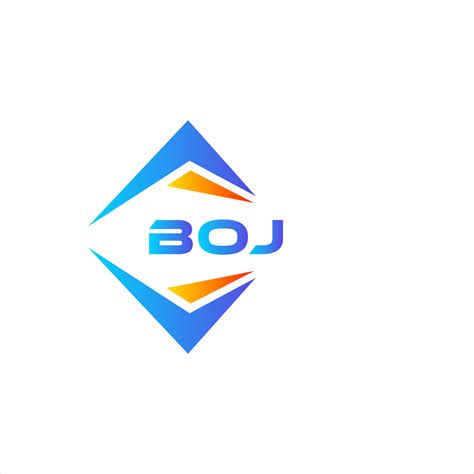 BOJ abstract technology logo design on white background. BOJ creative ...