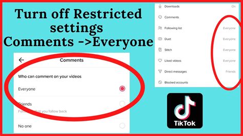 How To Turn Off Restricted Settings To Protect Privacy On Tiktok Enable