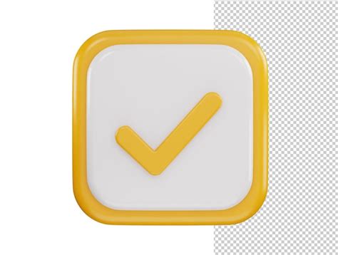 Premium PSD Verified Icon 3d Rendering Vector Illustration