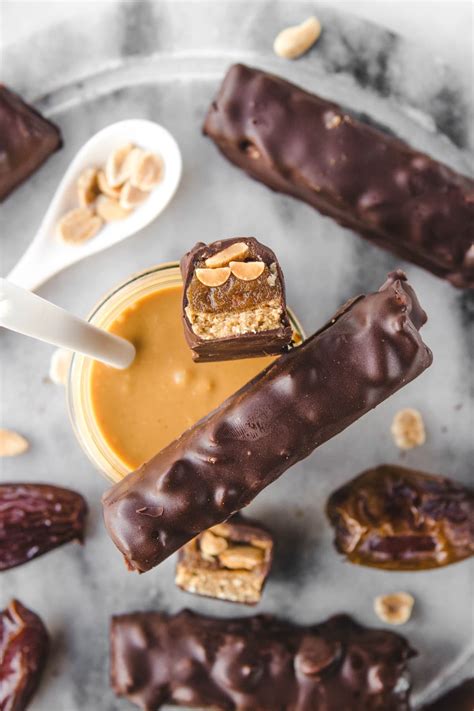 Healthy Snickers Bars Vegan 6 Ingredients From My Bowl