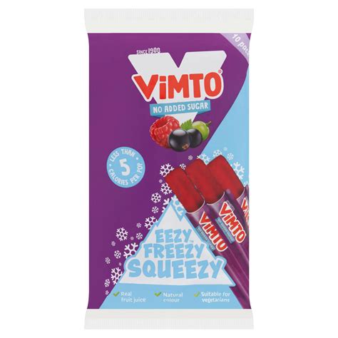 Vimto No Added Sugar Eezy Freezy Squeezy 10 X 40ml 400ml Freeze