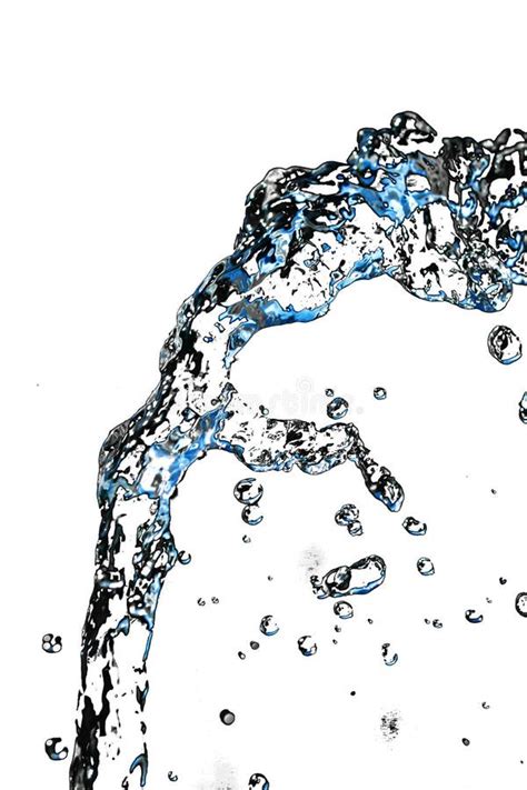 Stream Of Water On A White Background Stock Image Image Of Motion