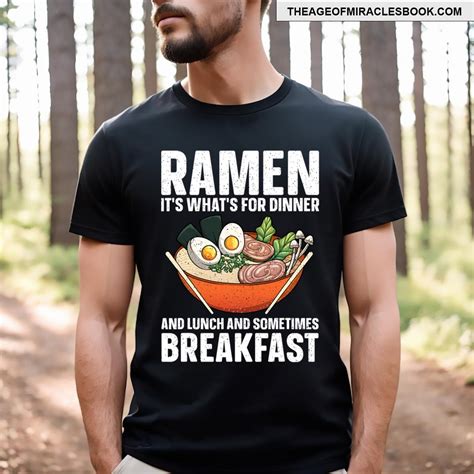 Funny Ramen Noodles Art For Men Japanese Ramen Lovers T-shirt