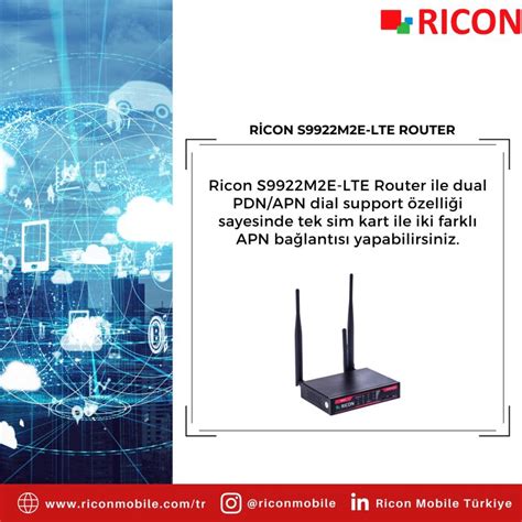 Ricon Mobile Linkedin‘de Ricon S9922m2e Lte Router Ile Dual Pdnapn Dial Support özelliği