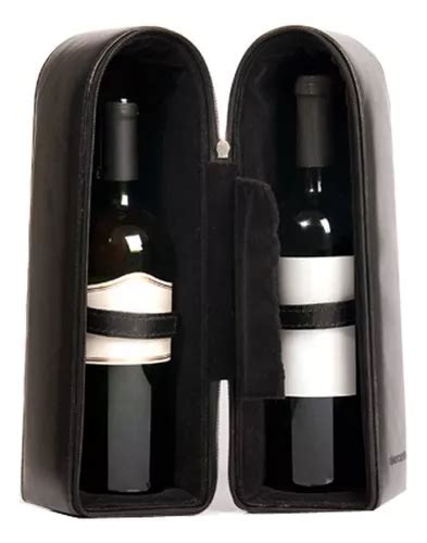 Porta Vinhos Couro Eco Wine Bag Para 2 Garrafas Maleta Frete grátis